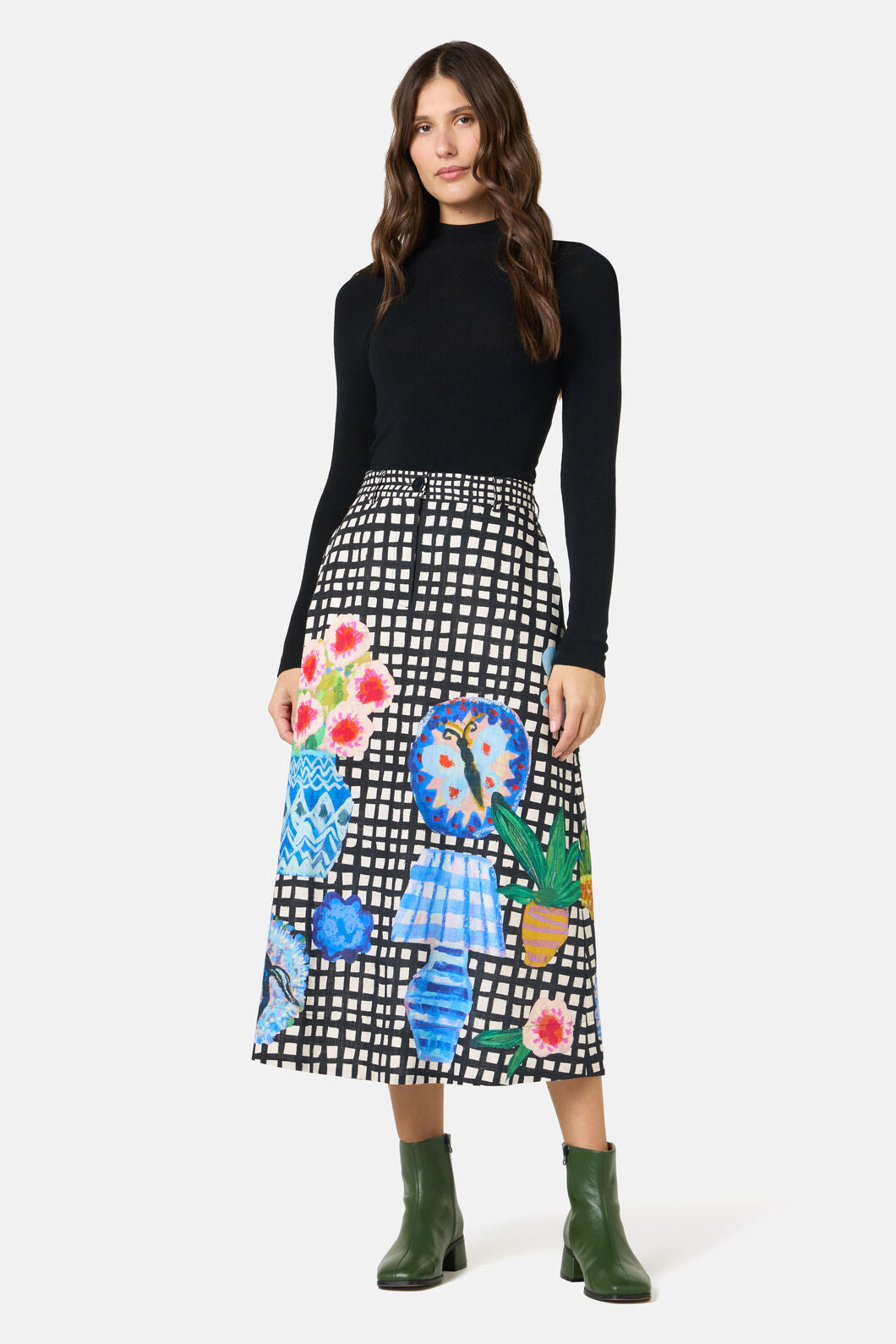 Gorman - Garden Table Midi Skirt - print