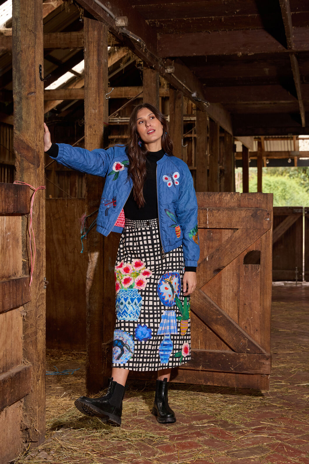 Gorman - Garden Table Midi Skirt - print