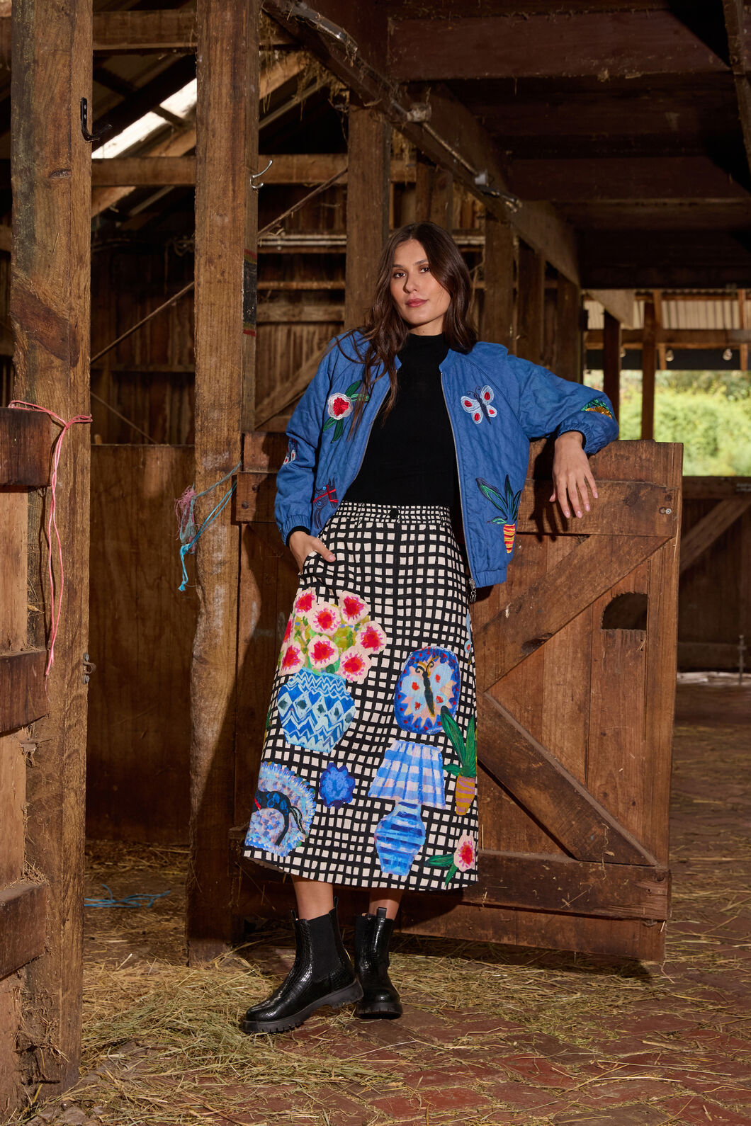 Gorman - Garden Table Midi Skirt - print