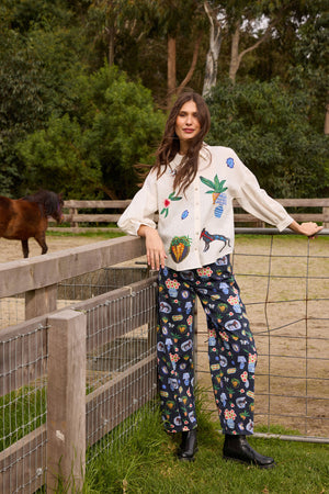 Gorman - Garden Table Denim Jean - print