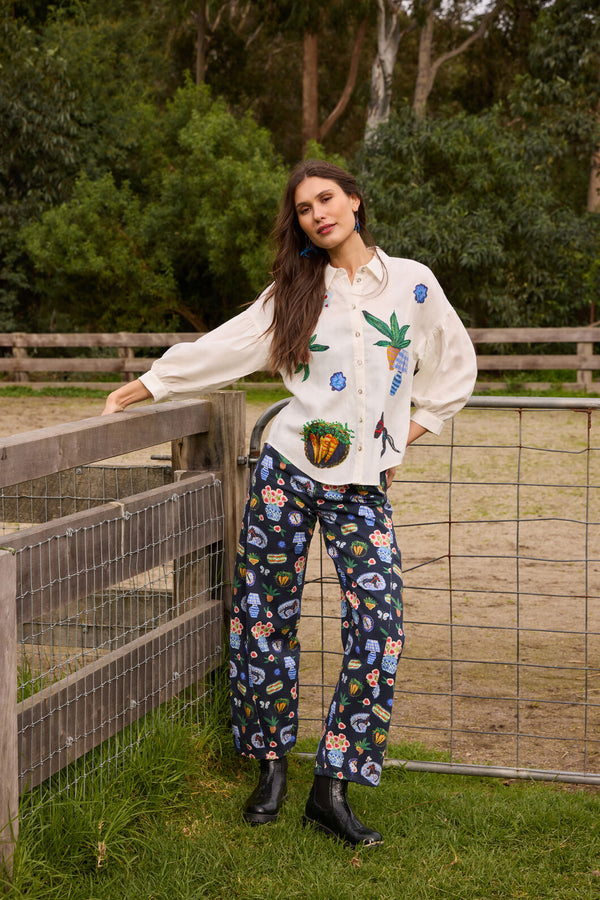 Gorman - Garden Table Denim Jean - print