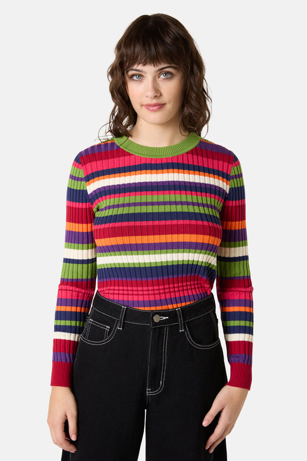 Gorman - Stripe Tease Knit Top - stripe