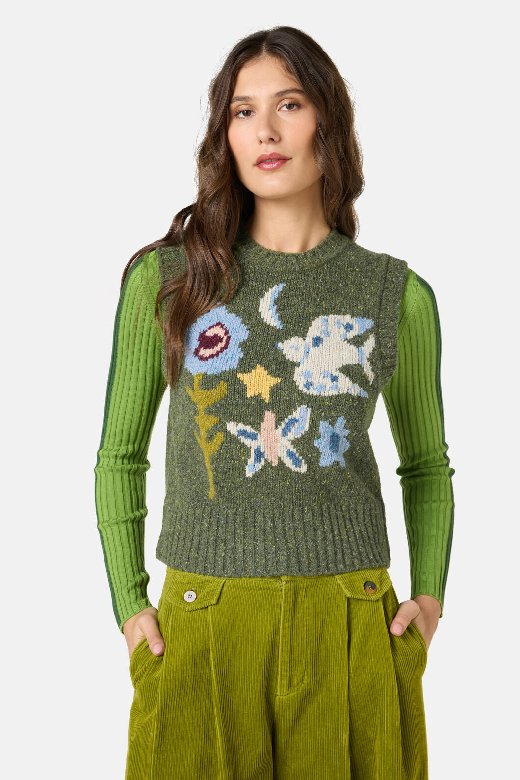 Gorman - The Garden Wool Vest - green
