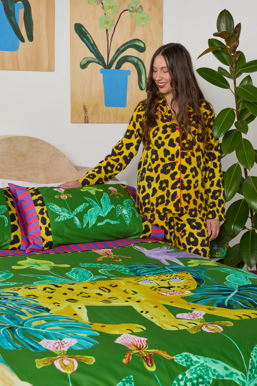 Gorman - Leopard Long PJ Set - print