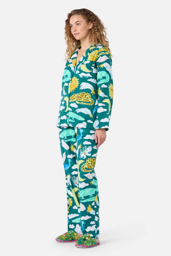 Gorman - Night Zoo Long PJ Set - print
