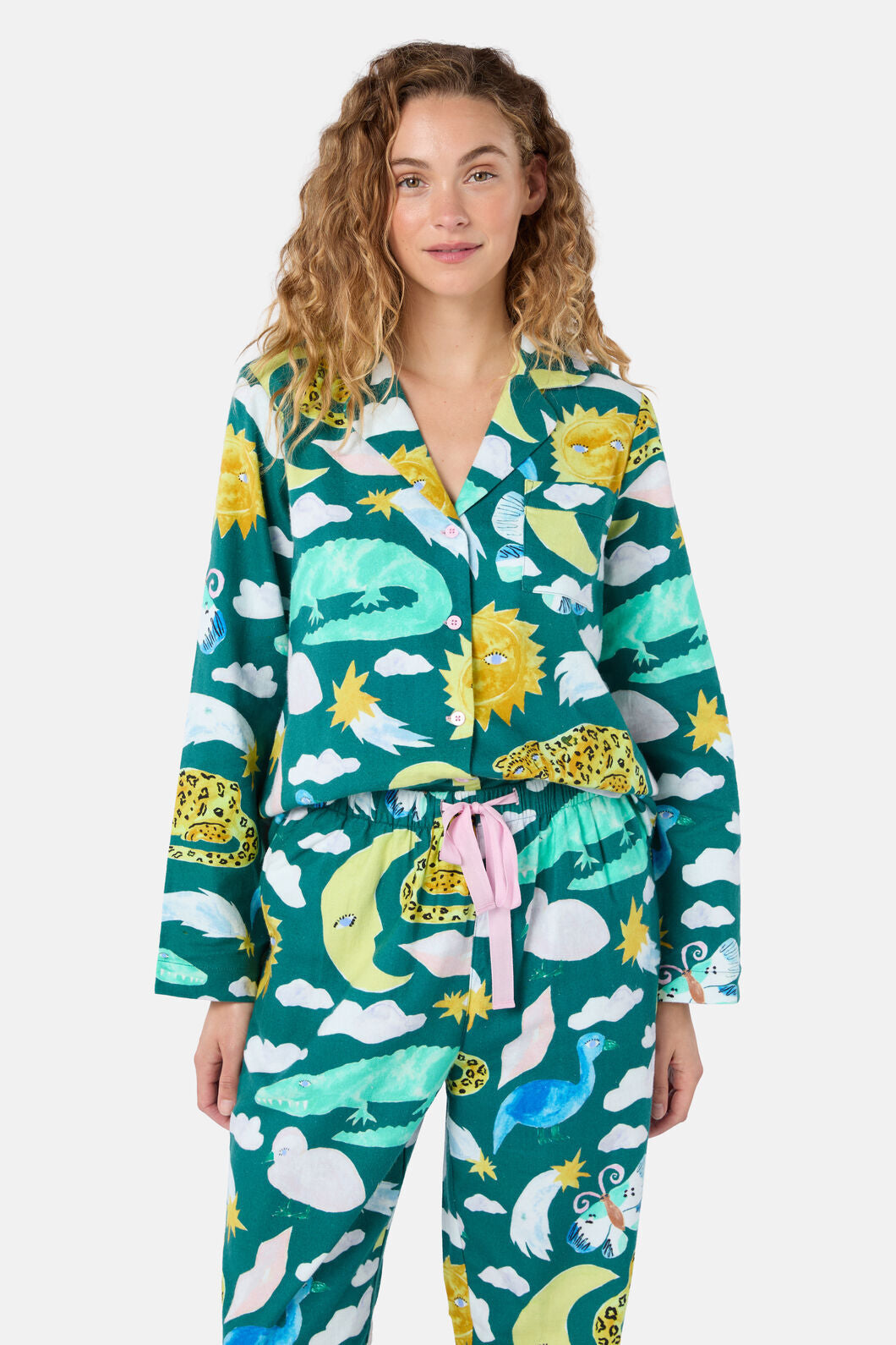 Gorman - Night Zoo Long PJ Set - print