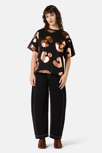 Gorman - Leo Rising Foil Oversized Tee - print