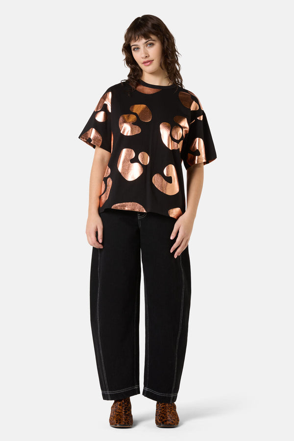 Gorman - Leo Rising Foil Oversized Tee - print