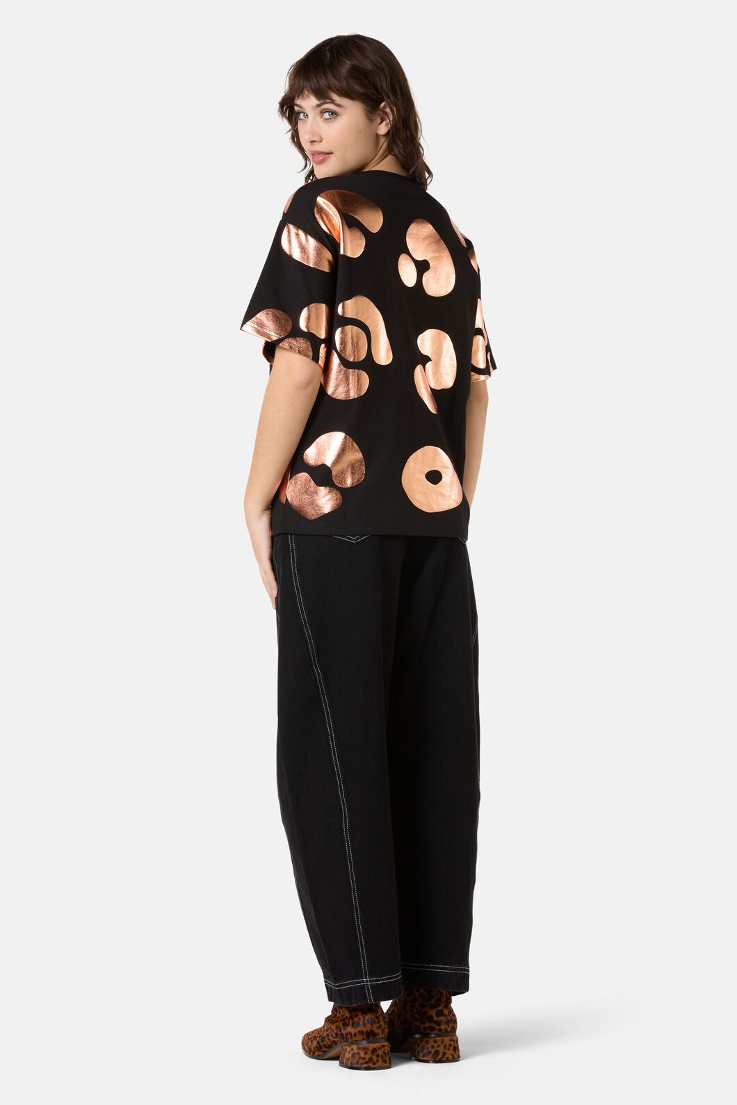 Gorman - Leo Rising Foil Oversized Tee - print