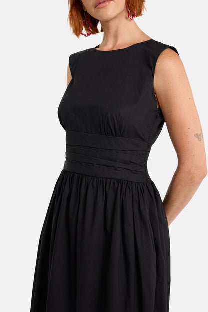 Gorman - Felicia OrganicCottonMidiDress - black