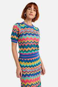 Gorman - Tropic Zigzag Knit Top - multi