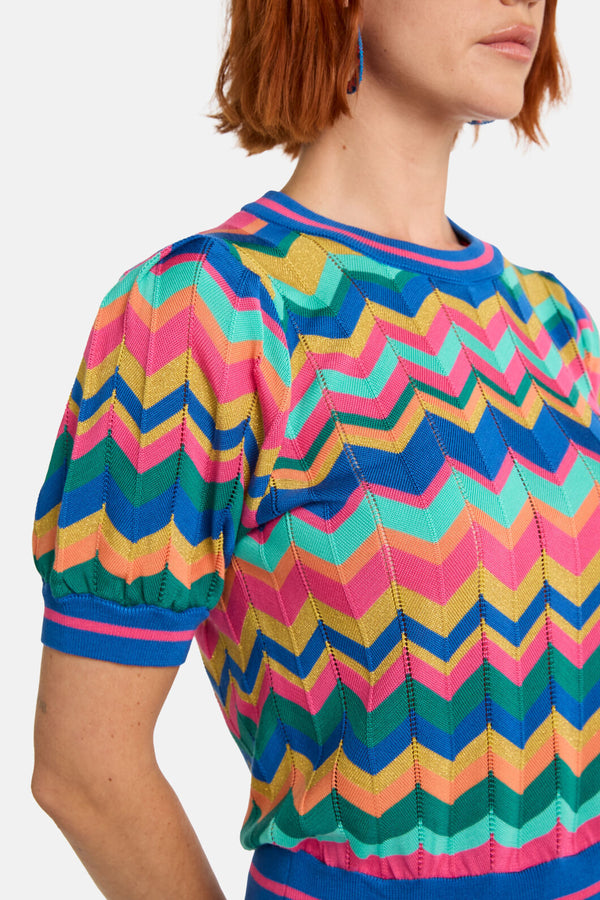 Gorman - Tropic Zigzag Knit Top - multi