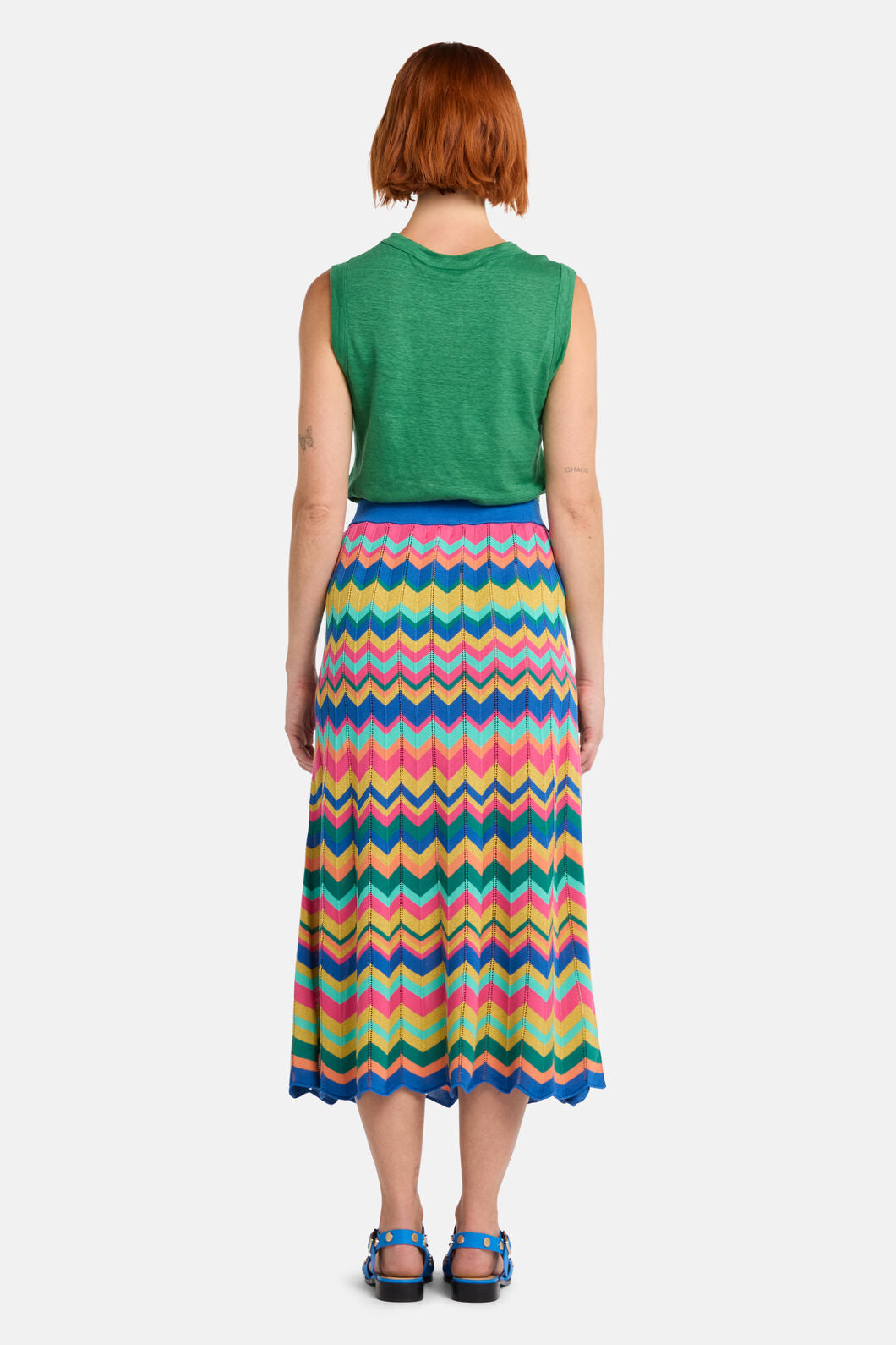 Gorman - Tropic Zigzag Knit Skirt - multi
