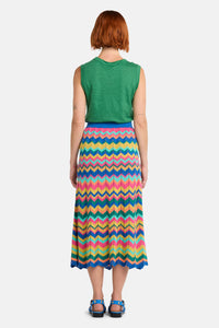 Gorman - Tropic Zigzag Knit Skirt - multi