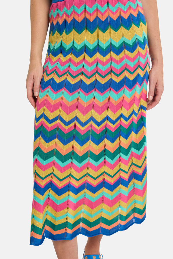 Gorman - Tropic Zigzag Knit Skirt - multi