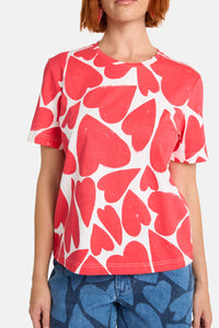 Gorman - Heartbeat Print Classic Tee - red
