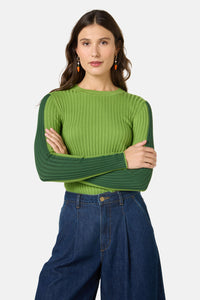 Gorman - Amilia Cotton Knit Top - green