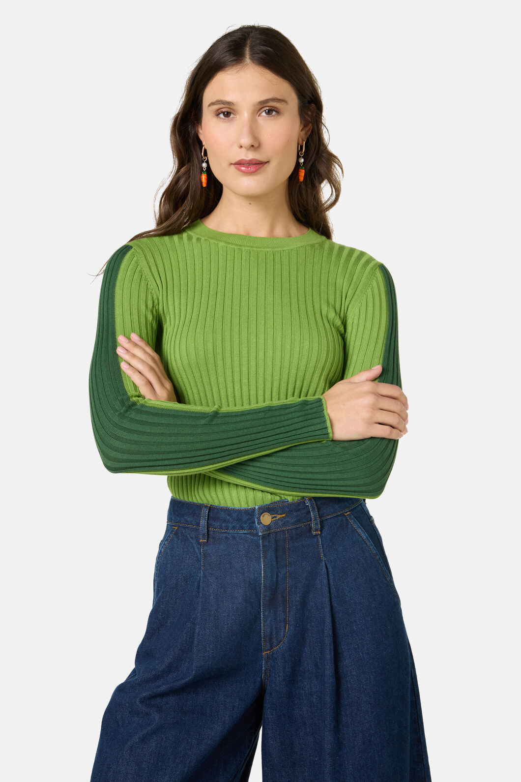 Gorman - Amilia Cotton Knit Top - green