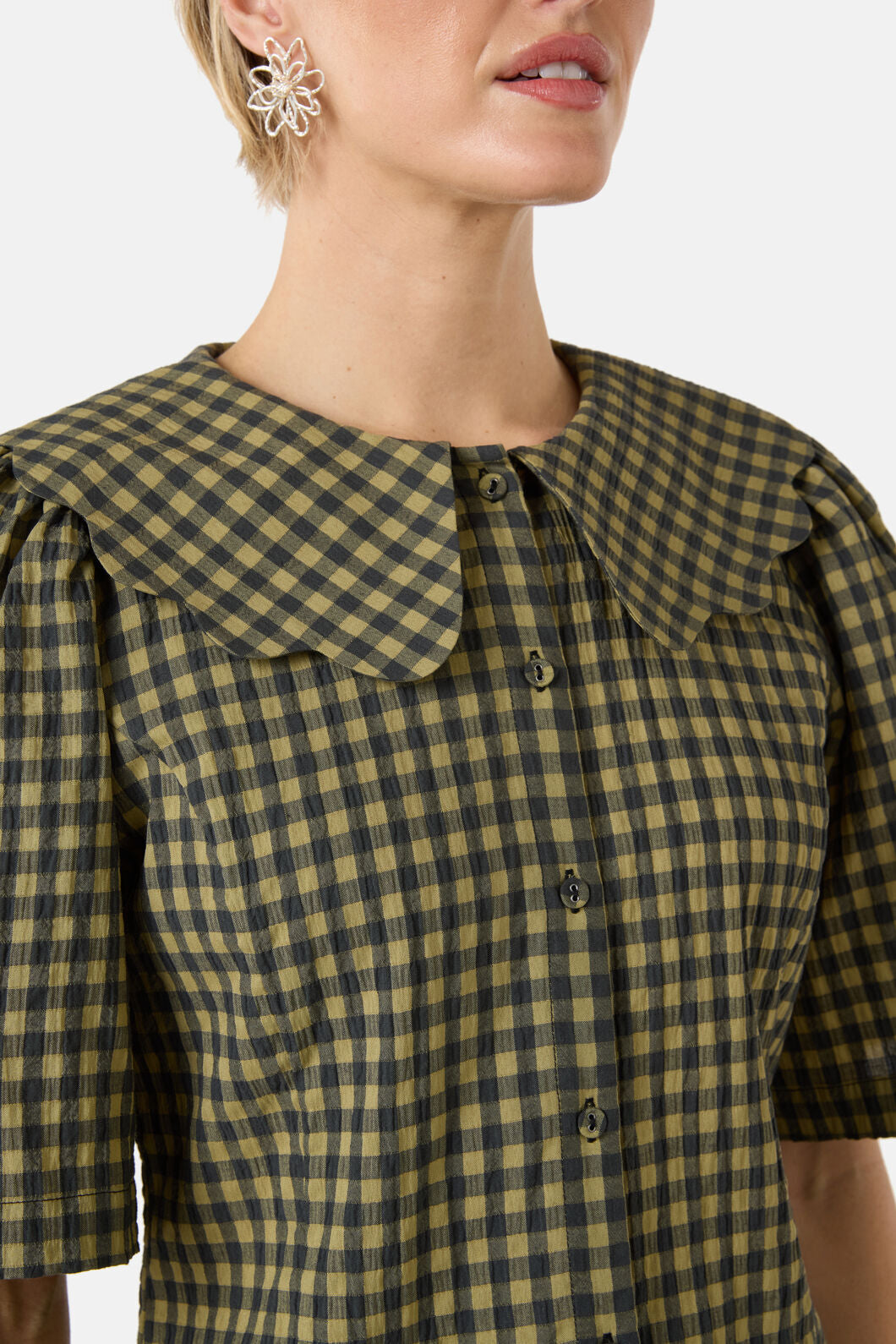 Gorman - Rachele Check Seersucker Top - check