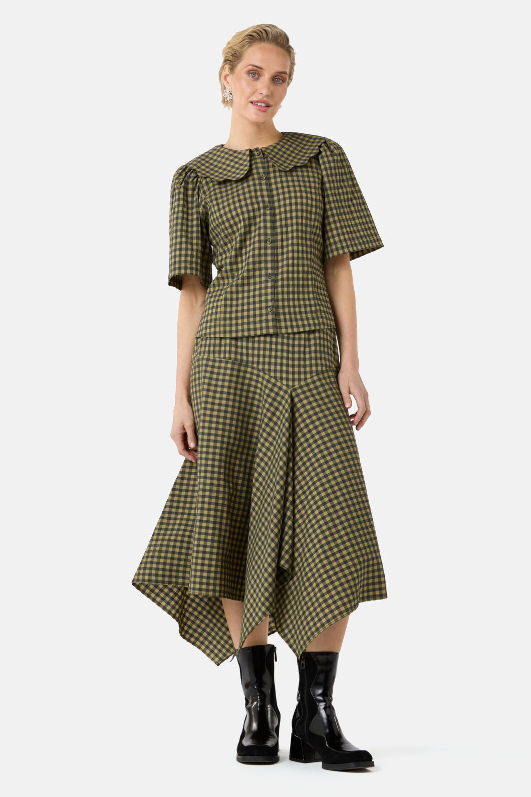 Gorman - Rachele Check Seersucker Top - check