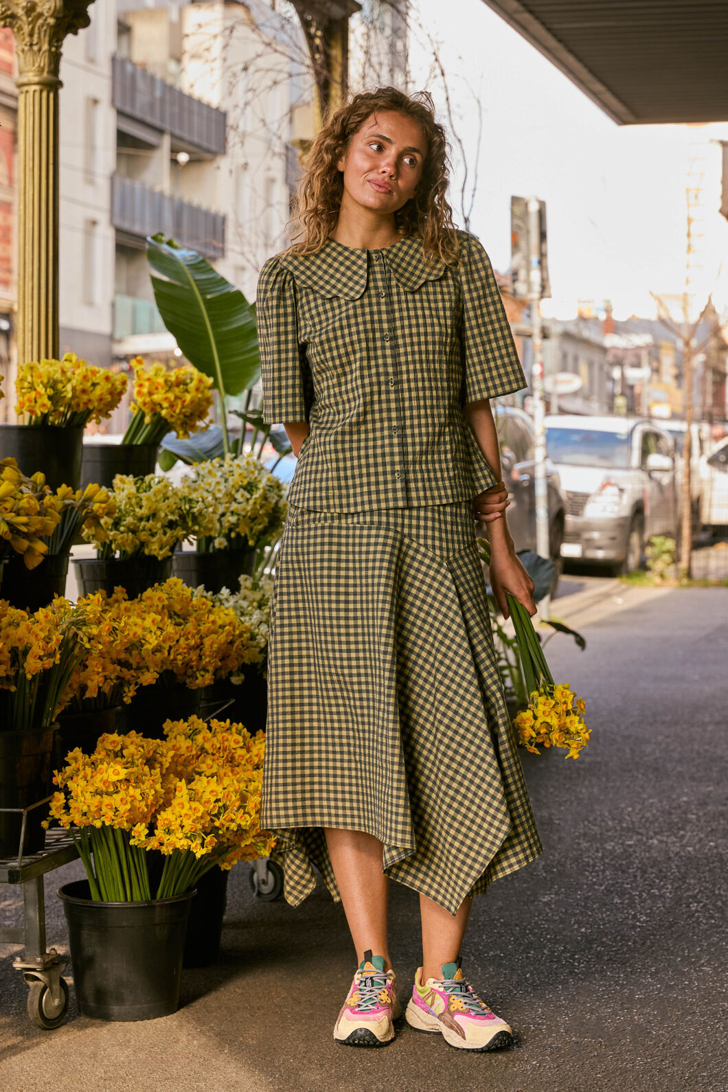 Gorman - Rachele Check Seersucker Skirt - check