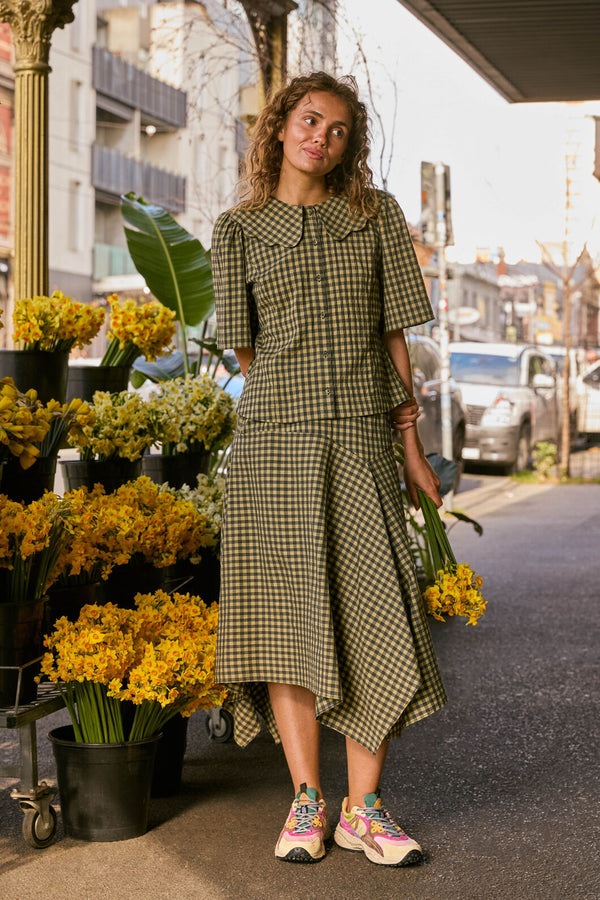 Gorman - Rachele Check Seersucker Skirt - check