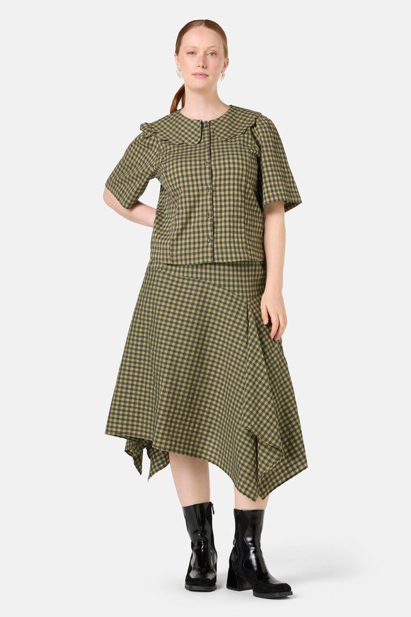 Gorman - Rachele Check Seersucker Skirt - check