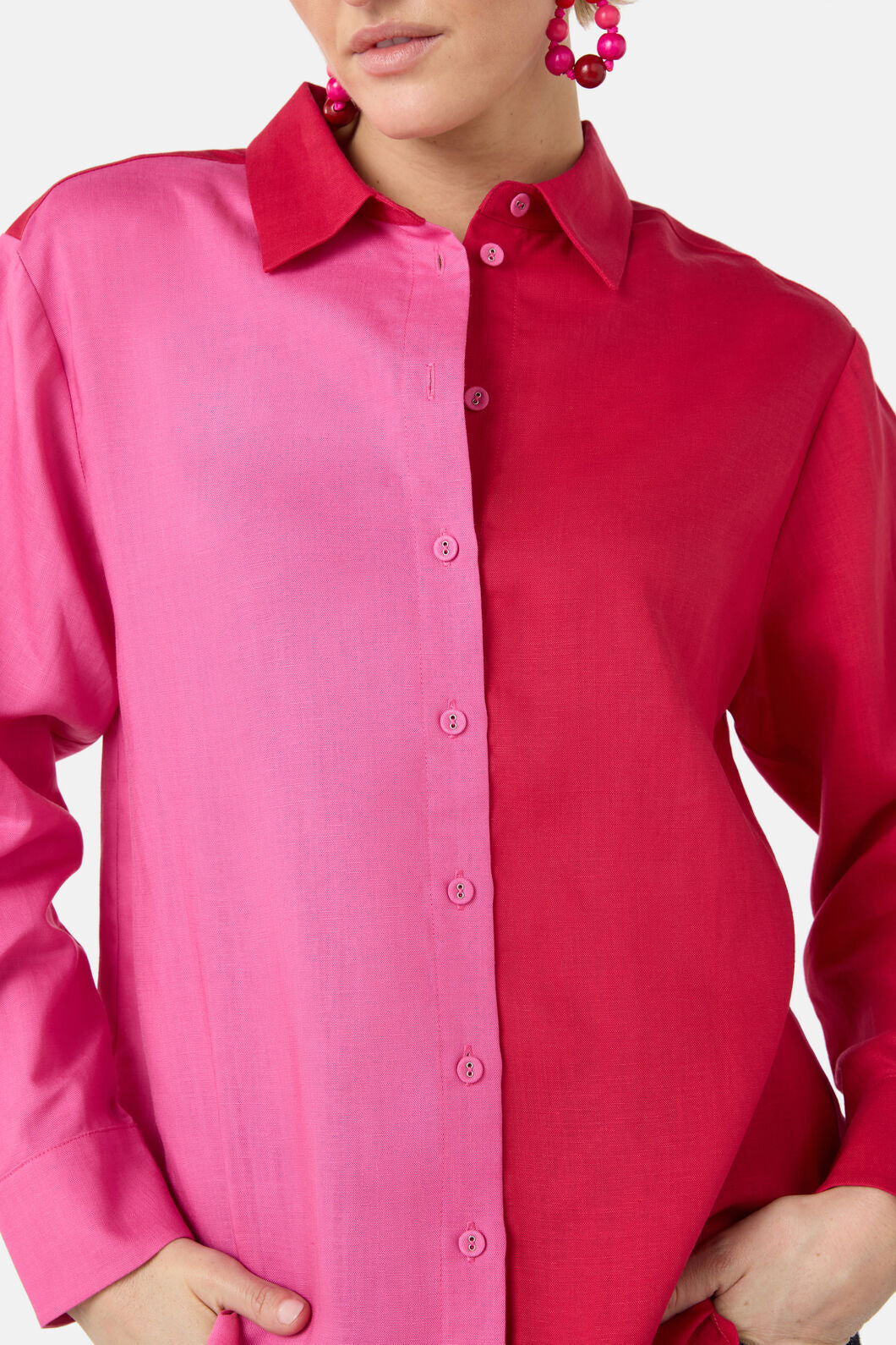 Gorman - Icy Pop Linen Shirt - pink