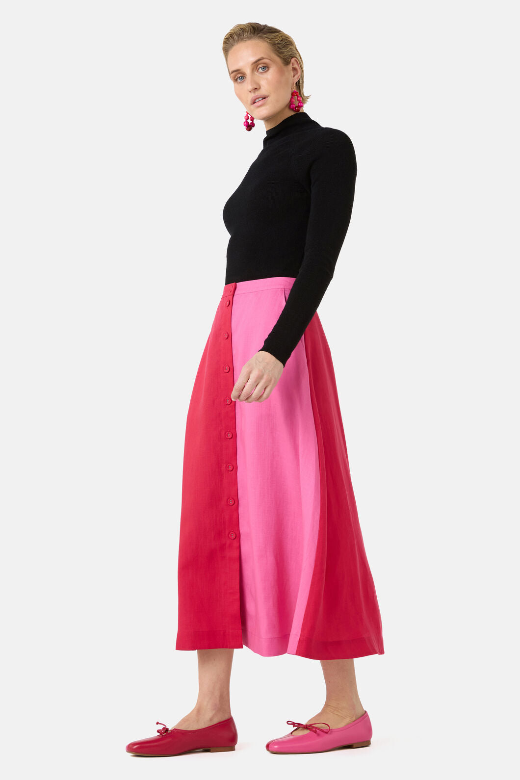 Gorman - Icy Pop Linen Skirt - pink