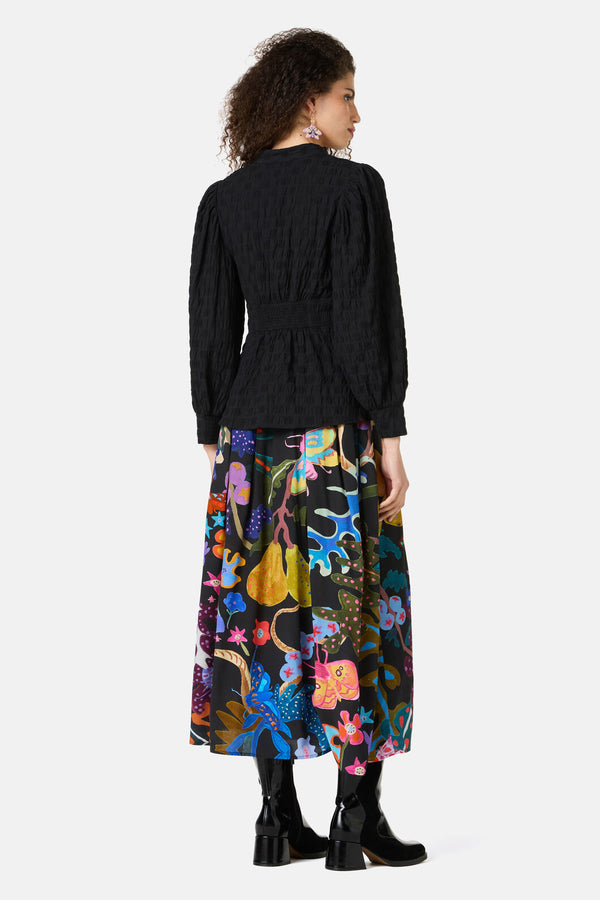 Gorman - Clover Seersucker Blouse - black