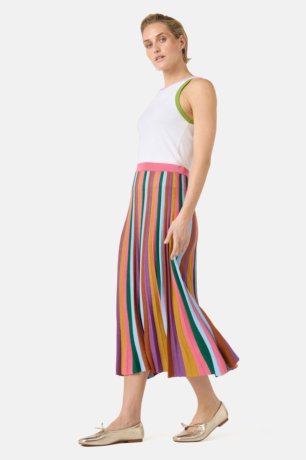 Gorman - Racing Stripe Knit Skirt - multi