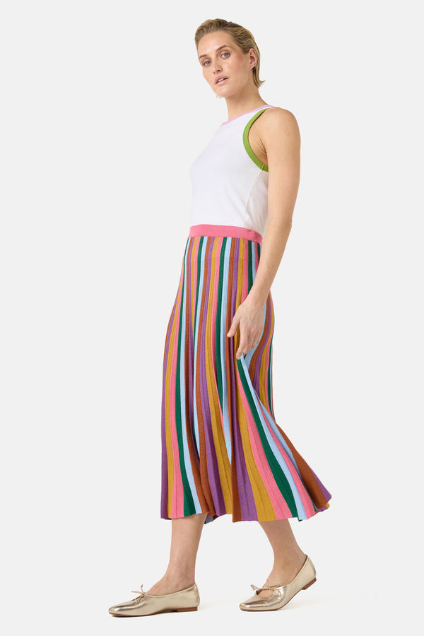 Gorman - Racing Stripe Knit Skirt - multi