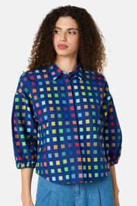 Gorman - Light Up Check Shirt - navy
