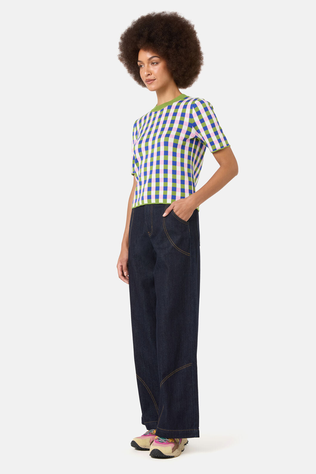 Gorman - Gillian Gingham Knit Top - print