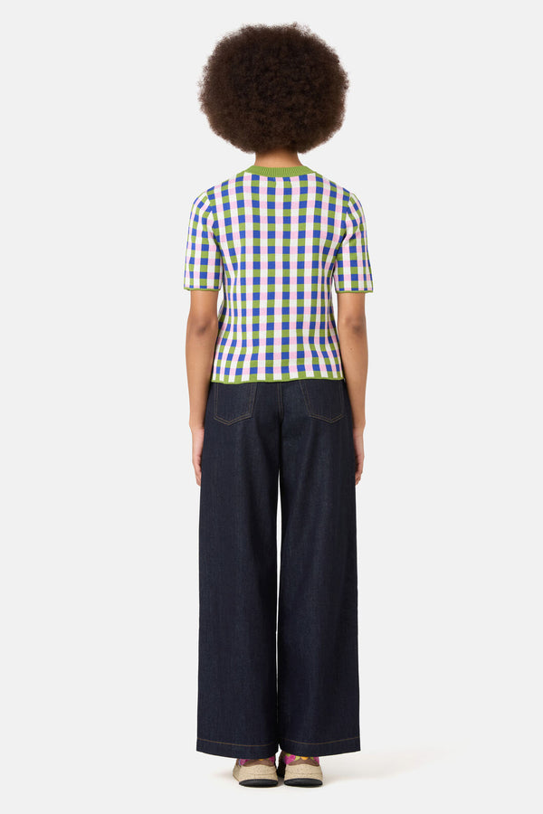 Gorman - Gillian Gingham Knit Top - print