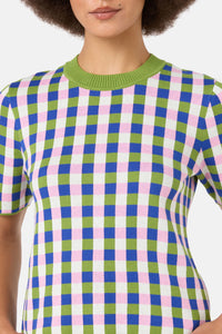 Gorman - Gillian Gingham Knit Top - print