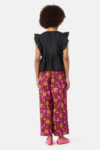 Gorman - Lily Ruffle Top - black
