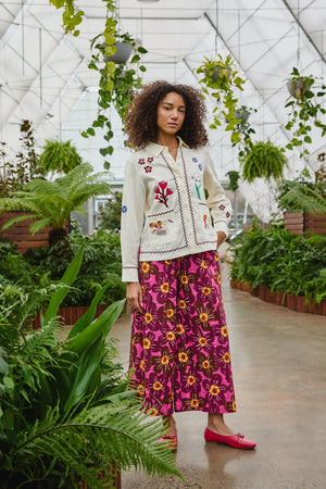 Gorman - Flowerful Seersucker Pant - print