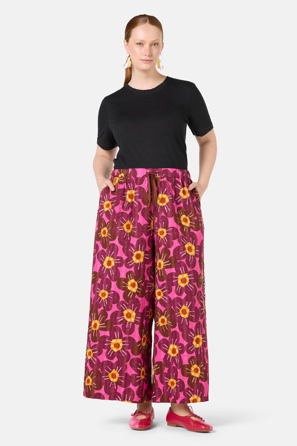 Gorman - Flowerful Seersucker Pant - print