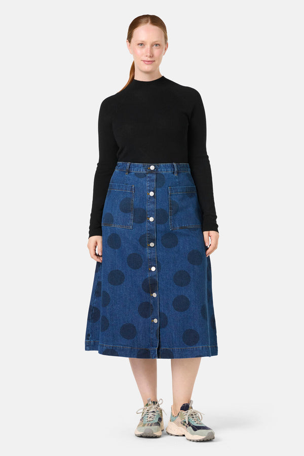 Gorman - On The Dot Denim Skirt - denim