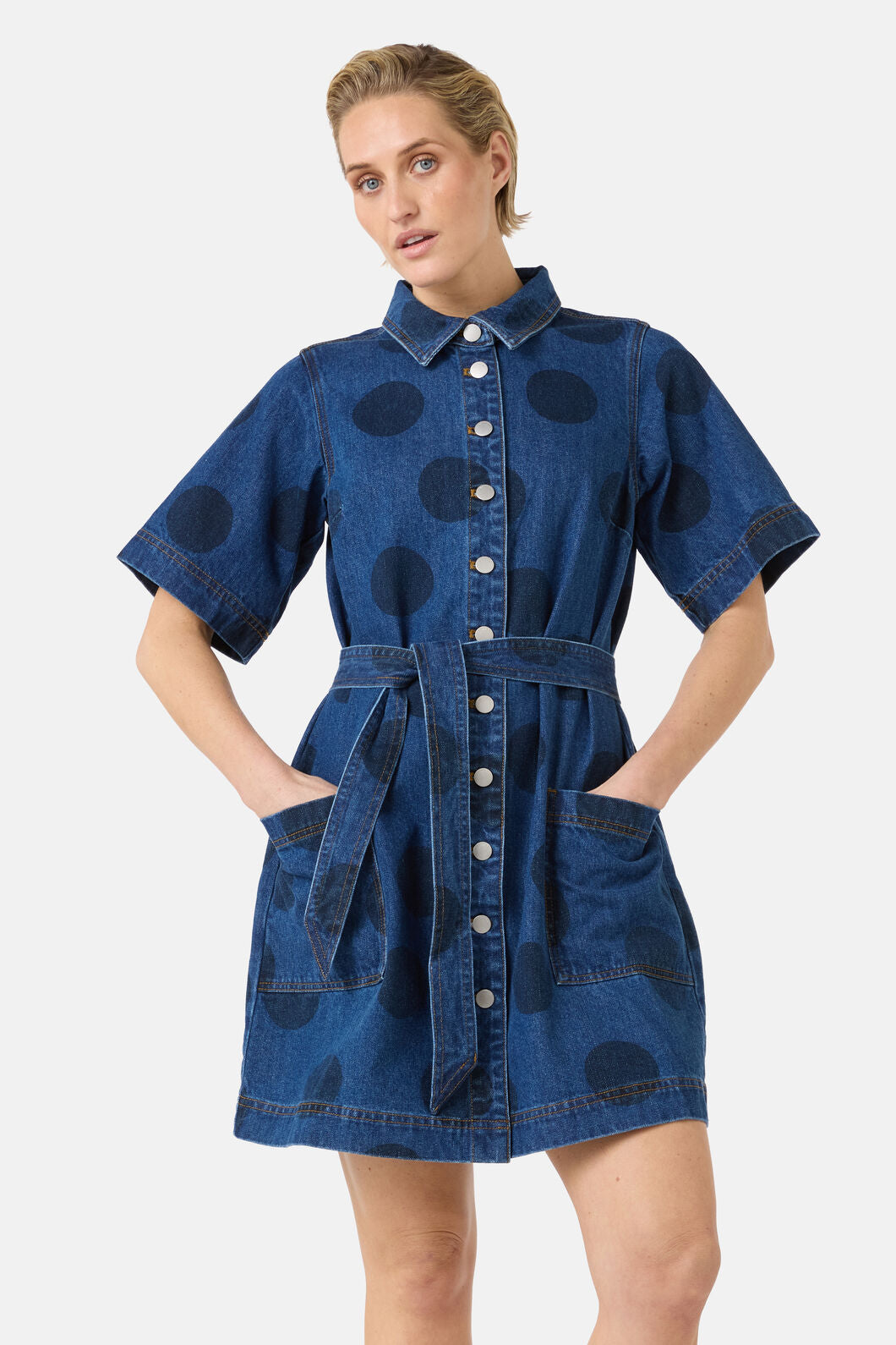 Gorman - On The Dot Denim Dress - denim