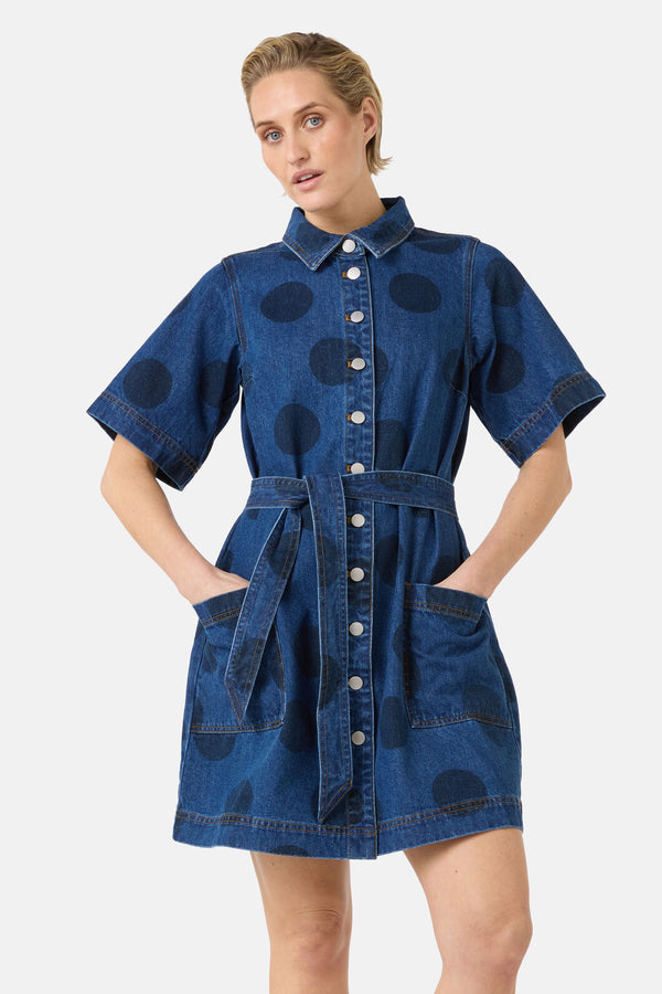 Gorman - On The Dot Denim Dress - denim