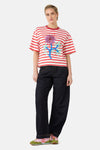Gorman - Passion Flower Stripe Relaxed Tee - print