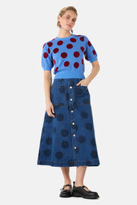 Gorman - On The Dot Knit Top - blue