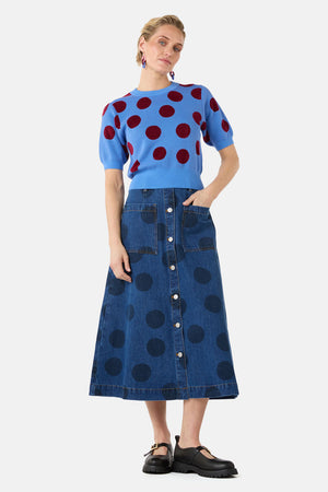 Gorman - On The Dot Knit Top - blue