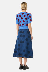 Gorman - On The Dot Knit Top - blue