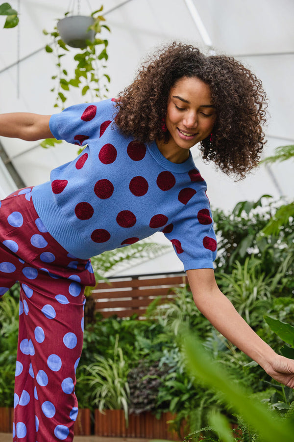 Gorman - On The Dot Knit Top - blue