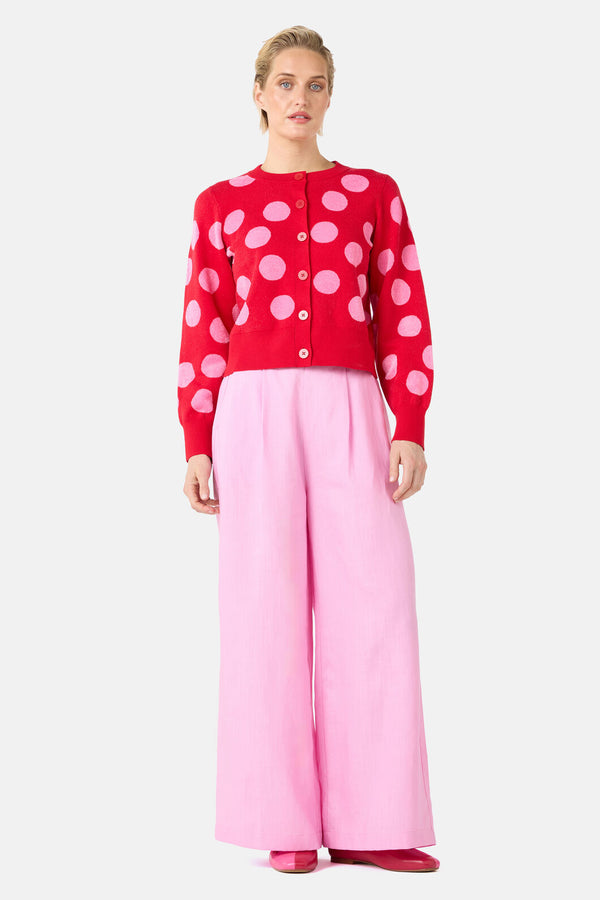 Gorman - On The Dot Knit Cardigan - red