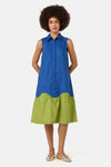 Gorman - Longline Cotton Shirt Dress - navy