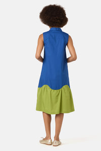 Gorman - Longline Cotton Shirt Dress - navy